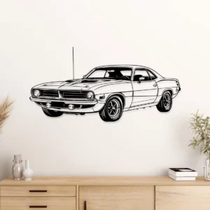 Plymouth Barracuda 1970 Metal Art, Legendary Mopar Muscle Decor, Retro Garage Sign, Classic Car Gift
