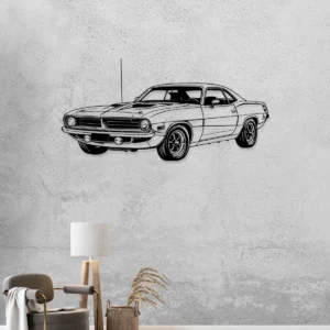 Plymouth Barracuda 1970 Metal Art, Legendary Mopar Muscle Decor, Retro Garage Sign, Classic Car Gift