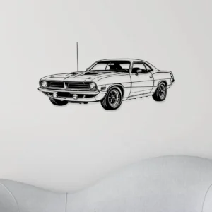 Plymouth Barracuda 1970 Metal Art, Legendary Mopar Muscle Decor, Retro Garage Sign, Classic Car Gift