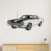 Black metal Plymouth Road Runner 1969 silhouette wall art.