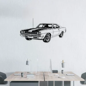 Plymouth Road Runner 1969 Metal Art, Legendary Muscle Car Silhouette, Vintage Garage Decor, Car Guy Gift