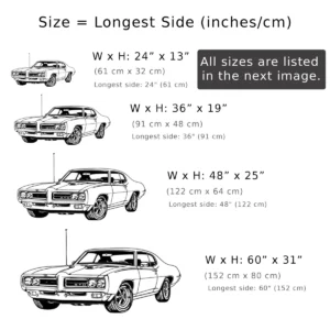 Pontiac GTO 1969 Metal Art, Classic Muscle Car Decor, Garage Wall Sign, American Car Gift