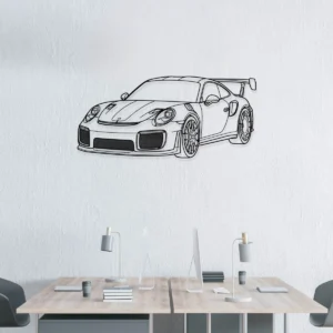 Porsche 911 Metal Wall Art, Iconic Sports Car Silhouette, Garage Decor Sign, Luxury Driver Gift