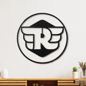 Royal Enfield Metal Logo, Vintage Motorcycle Wall Decor, Dynamic RGB LED Art, Rider's Gift