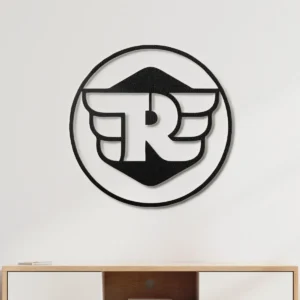 Royal Enfield Metal Logo, Vintage Motorcycle Wall Decor, Dynamic RGB LED Art, Rider's Gift