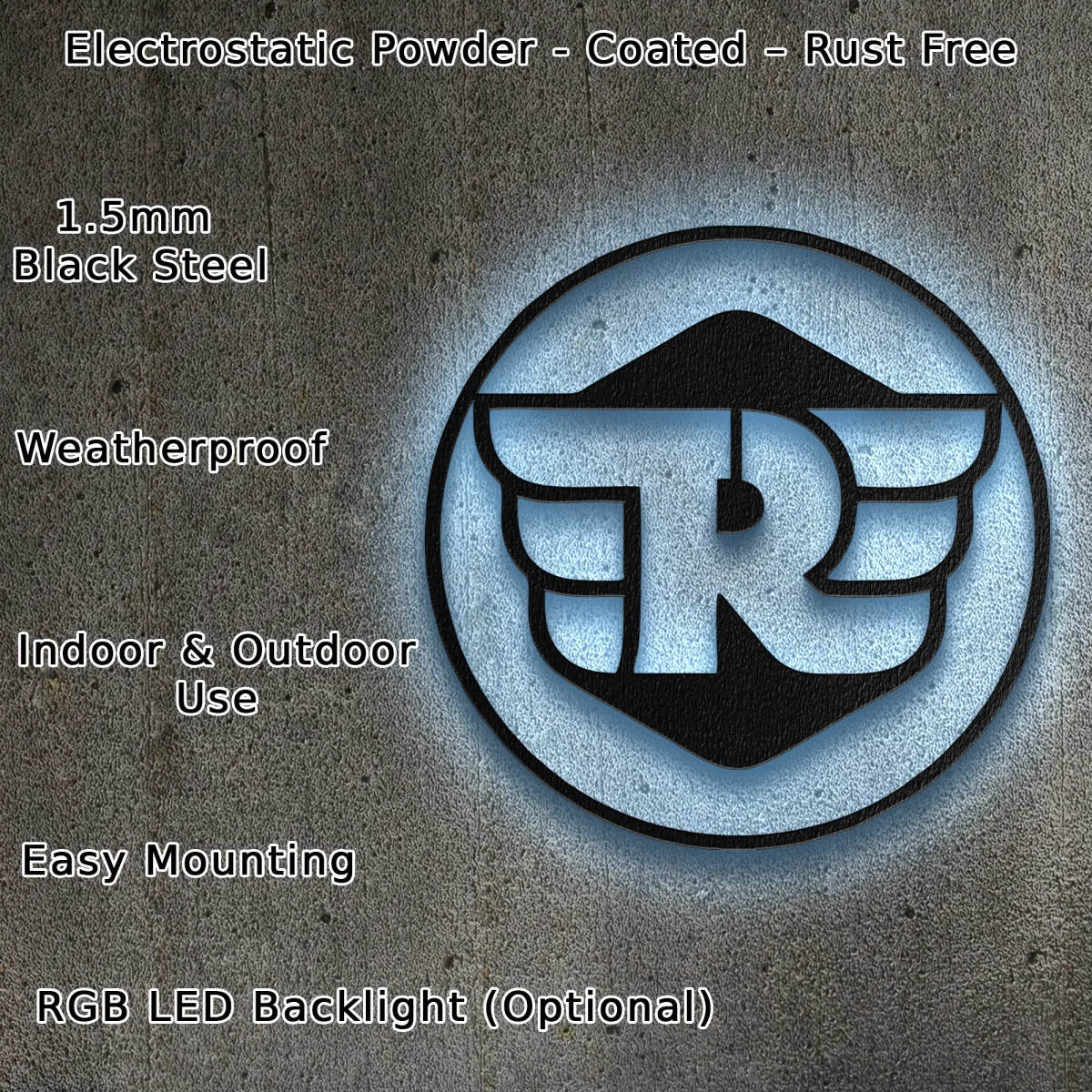 Stylish metal wall hanging of the Royal Enfield emblem for automotive fans