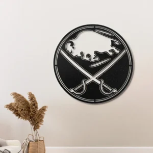 Sabres Metal Logo Art, Iconic NHL Team Decor, Optional LED Game Room Sign, Hockey Fan Gift