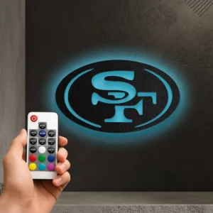 San Francisco 49ers Logo Sign, Elite NFL Team Art, LED Man Cave Decor, Football Enthusiast Gift