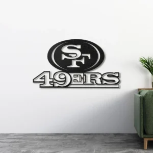 San Francisco 49ers Metal Logo, Dynamic NFL Wall Art, Backlit Game Room Decor, Ultimate Football Fan Gift