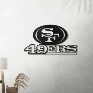 San Francisco 49ers Metal Logo, Dynamic NFL Wall Art, Backlit Game Room Decor, Ultimate Football Fan Gift