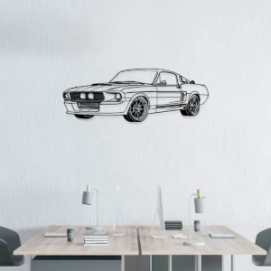 Shelby GT500CR Metal Art, Classic Muscle Car Silhouette, Garage Wall Decor, Car Lover Gift
