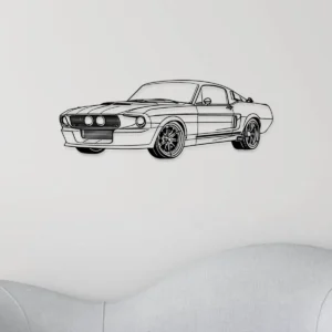 Shelby GT500CR Metal Art, Classic Muscle Car Silhouette, Garage Wall Decor, Car Lover Gift