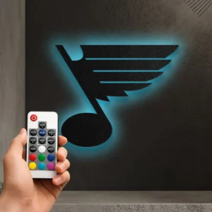 St. Louis Blues Metal Logo Sign, Dynamic NHL Decor, LED Game Room Art, True Hockey Fan Gift