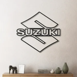Suzuki Metal Logo Art, Dynamic Motorsport Decor, RGB LED Garage Sign, Rider Enthusiast Gift