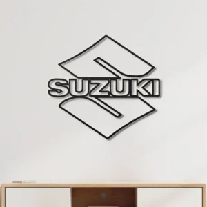 Suzuki Metal Logo Art, Dynamic Motorsport Decor, RGB LED Garage Sign, Rider Enthusiast Gift