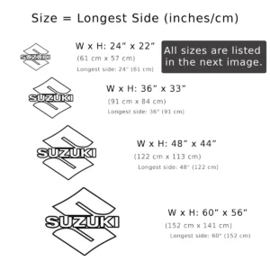 Suzuki Metal Logo Art, Dynamic Motorsport Decor, RGB LED Garage Sign, Rider Enthusiast Gift