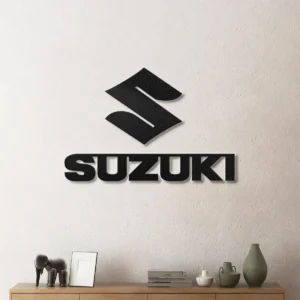 Suzuki Metal Logo, Bold Automotive Decor, RGB LED Wall Art, Motorcycle Fanatic Gift