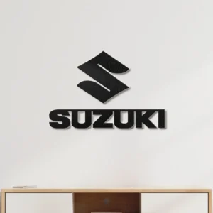 Suzuki Metal Logo, Bold Automotive Decor, RGB LED Wall Art, Motorcycle Fanatic Gift