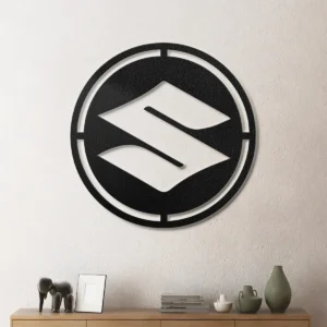 Suzuki Metal Logo, Iconic Motorcycle Art, RGB LED Wall Decor, Motorsport Fan Gift