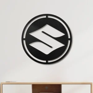 Suzuki Metal Logo, Iconic Motorcycle Art, RGB LED Wall Decor, Motorsport Fan Gift