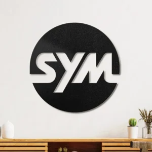 Sym Metal Wall Art, Sleek Scooter Design, RGB LED Backlight, Motorcycle Fan Gift