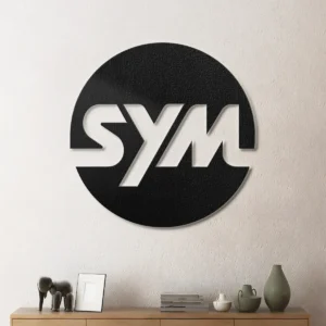 Sym Metal Wall Art, Sleek Scooter Design, RGB LED Backlight, Motorcycle Fan Gift