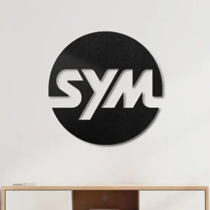 Sym Metal Wall Art, Sleek Scooter Design, RGB LED Backlight, Motorcycle Fan Gift