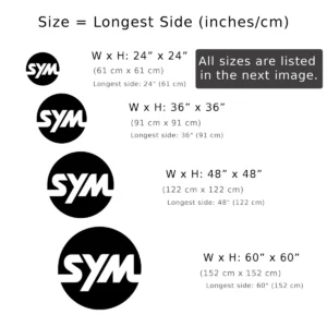 Sym Metal Wall Art, Sleek Scooter Design, RGB LED Backlight, Motorcycle Fan Gift