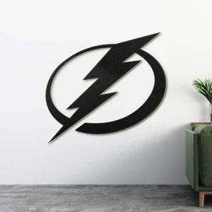 Tampa Bay Lightning Metal Wall Art, Iconic NHL Logo Decor, LED Game Room Sign, Hockey Fan Gift