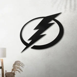 Tampa Bay Lightning Metal Wall Art, Iconic NHL Logo Decor, LED Game Room Sign, Hockey Fan Gift