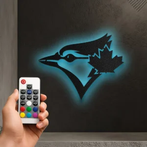 Toronto Blue Jays Metal Logo, Iconic MLB Wall Art, Optional LED Game Room Sign, Baseball Fan Gift