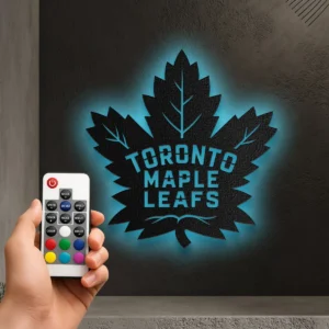 Toronto Maple Leafs Metal Logo, Iconic NHL Wall Art, Optional LED Game Room Sign, Hockey Fan Gift