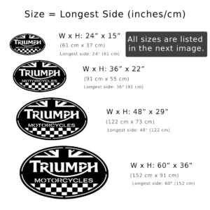 Triumph Metal Logo Art, British Motorcycle Decor, RGB LED Garage Sign, Rider Man Cave Gift