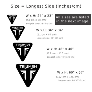 Triumph Metal Logo, Iconic Motorcycle Art, RGB LED Garage Sign, Biker Gift