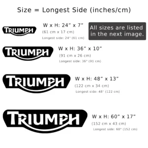 Triumph Metal Logo Sign, Legendary Motorcycle Art, LED Garage Decor, Rider Enthusiast Gift