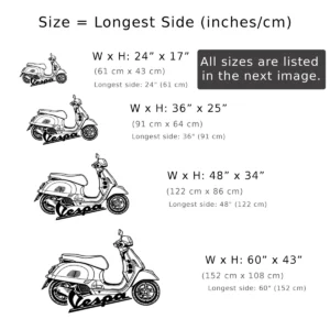 Vespa Metal Art Sign, Classic Italian Scooter, Man Cave Wall Decor, Rider Enthusiast Gift