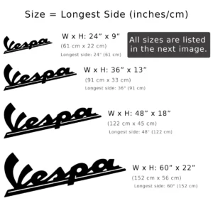 Vespa Metal Logo, Iconic Italian Scooter Art, RGB LED Garage Sign, Retro Rider Gift