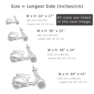 Vespa Primavera 50 Metal Art, Modern Scooter Silhouette, Garage Wall Decor, Italian Rider Gift