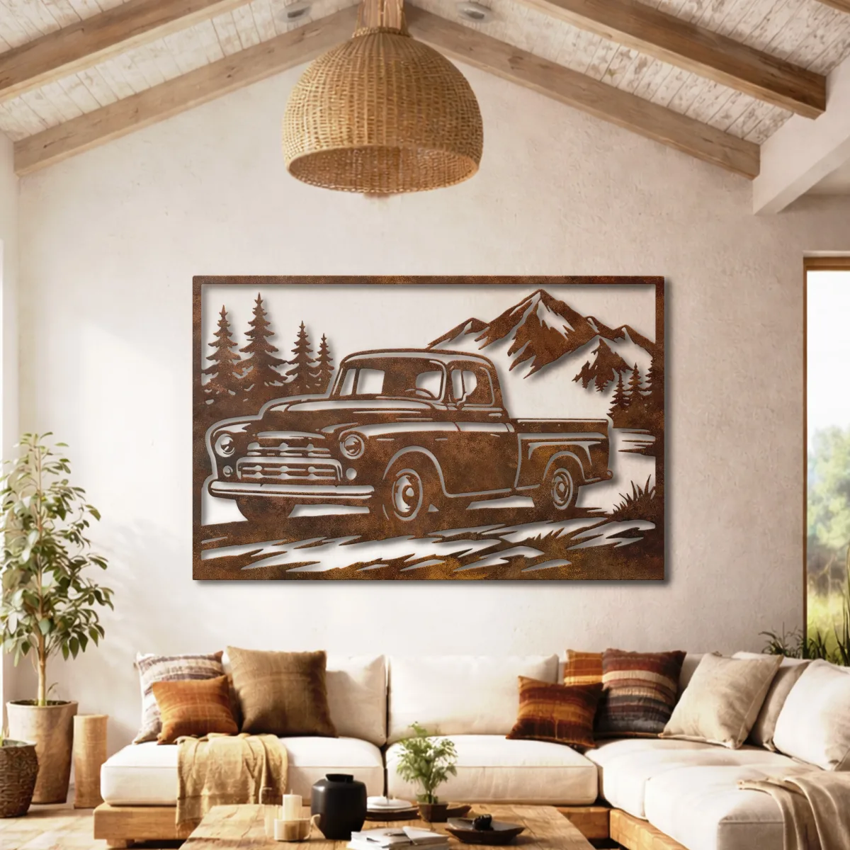 Extra large vintage truck sign perfect for a man cave