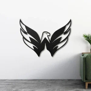 Washington Capitals Metal Logo Sign, Iconic NHL Hockey Art, LED Game Room Decor, Ultimate Fan Gift