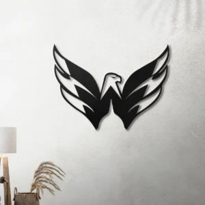 Washington Capitals Metal Logo Sign, Iconic NHL Hockey Art, LED Game Room Decor, Ultimate Fan Gift