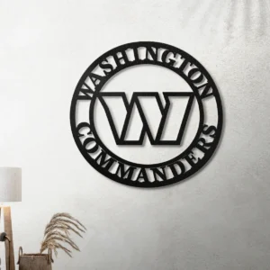 Washington Commanders Metal Logo Art, Iconic NFL Team Decor, Optional LED Wall Sign, Football Fan Gift