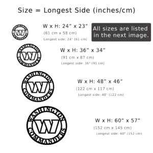 Washington Commanders Metal Logo Art, Iconic NFL Team Decor, Optional LED Wall Sign, Football Fan Gift
