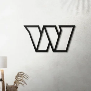 Washington Metal Wall Decor, Modern 'W' Emblem, Dynamic LED Display, Ultimate Sports Fan Gift