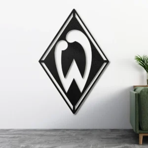 Werder Bremen Metal Logo Art, Iconic Bundesliga Decor, LED Game Room Sign, Football Fan Gift