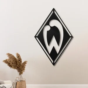 Werder Bremen Metal Logo Art, Iconic Bundesliga Decor, LED Game Room Sign, Football Fan Gift