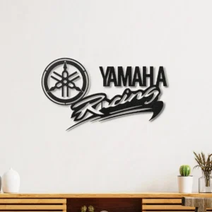 Yamaha Racing Metal Logo, Dynamic Motorsport Wall Art, RGB LED Garage Sign, Biker Enthusiast Gift