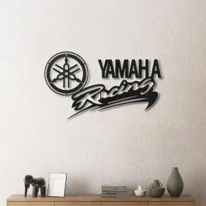 Yamaha Racing Metal Logo, Dynamic Motorsport Wall Art, RGB LED Garage Sign, Biker Enthusiast Gift