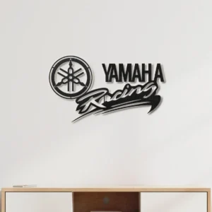 Yamaha Racing Metal Logo, Dynamic Motorsport Wall Art, RGB LED Garage Sign, Biker Enthusiast Gift