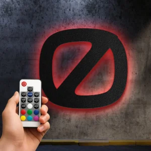 Zero Motorcycles Metal Logo, Electric Bike Wall Art, RGB LED Garage Sign, Modern Rider Gift